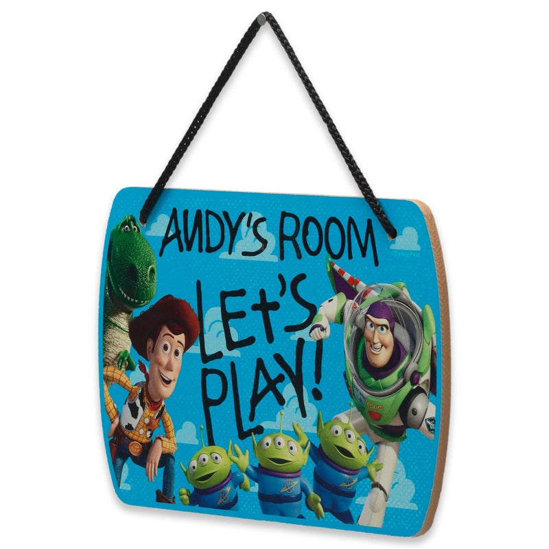 Open Road Brands Disney Pixar Toy Story Andys Room and Sids Room Reversible Hanging Wood Sign - Fun Double-Sided Toy Story Wall Decor - Image 3